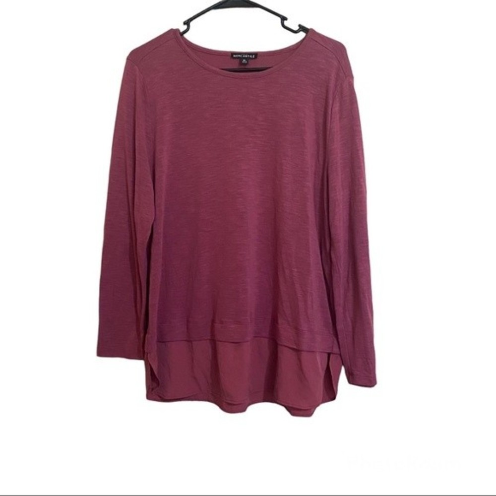 J.CREW MERCANTILE BLOUSE purple woman's XL